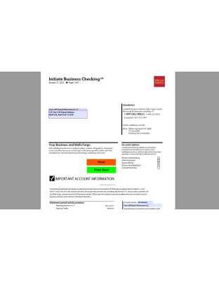 WellsFargo January 2025 Bank Template (Business)
