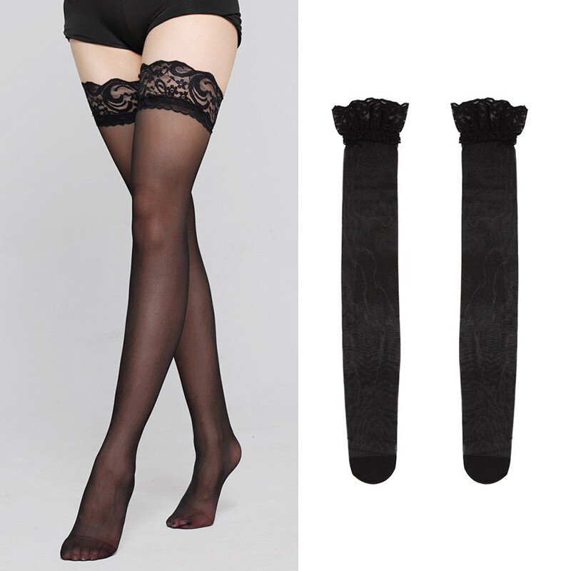 Women’s Lace Garter Belt & Stockings Set - Image 5