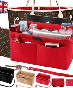 Women’s Handbag Organizer Felt Travel Insert Makeup Pouch