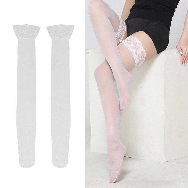 Women’s Lace Garter Belt & Stockings Set
