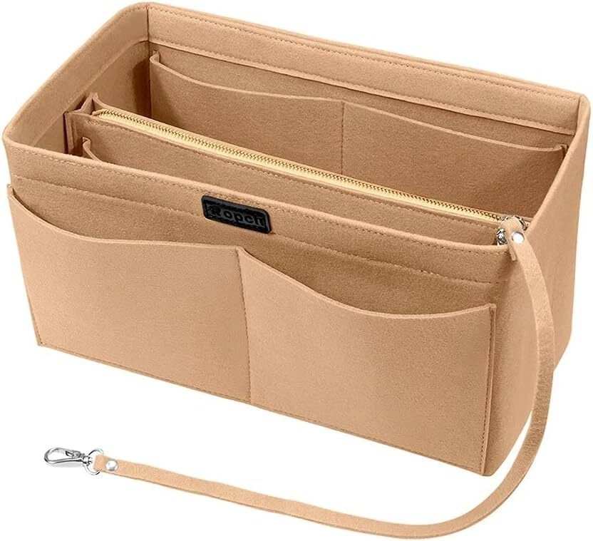 Women’s Handbag Organizer Felt Travel Insert Makeup Pouch - Image 2