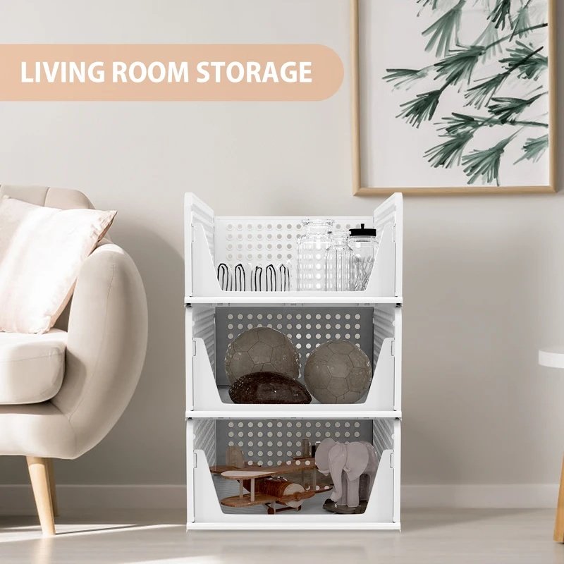4-Pack Stackable Wardrobe & Clothes Storage Organisers - Image 5