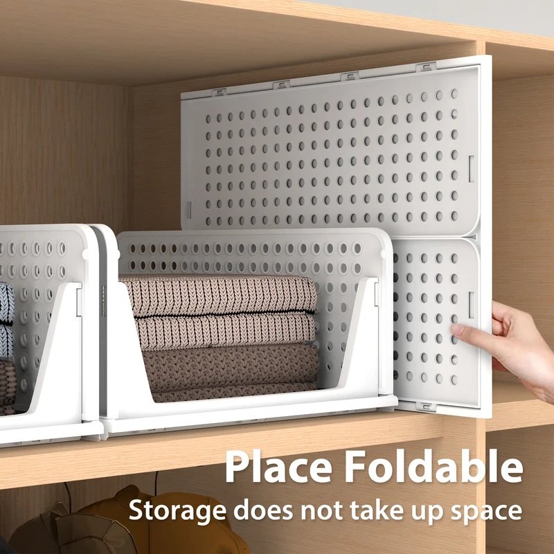 4-Pack Stackable Wardrobe & Clothes Storage Organisers - Image 4